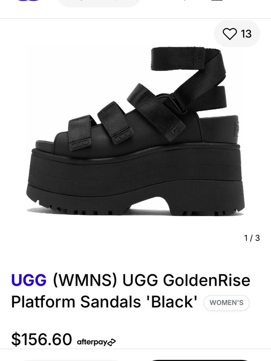 UGG Shoes - UGG GoldenRise Platform Sandals - Black